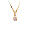 wholesale Gold-plated sterling silver irregular amethyst crystal delicate minimalist niche design-0-0