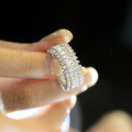 wholesale S925 sterling silver full-body French-style luxury diamond women's niche fashion cross-border dropshipping ring jewelry-0-5