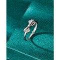 wholesale 925 Sterling Silver Bow Ring Women Small Design New Simple Adjustable Index Finger Ring Light Luxury High-End-0-0