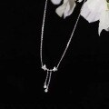 wholesale S925 Sterling Silver Tassel Butterfly Necklace for Women, Light Luxury with Shiny Zircon Design, Summer New Choker Necklace-0-1