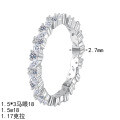 S925 Sterling Silver Moissanite Women's Fashion Ring-0-3