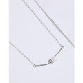wholesale S925 Sterling Silver Freshwater Pearl Necklace for Women, Small and Unique Design with Chopstick Pendant, Light Luxury and Versatile Collarbone Chain-0-2
