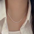 wholesale S925 Sterling Silver English Letter Smile Necklace for Women, Korean Spring and Summer New Arrival, Small Luxury High-End Collarbone Chain-0-2