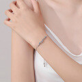 wholesale S925 Sterling Silver Moissanite Pavé Bracelet Simple Commute Fashion Ins Style Holiday Gift for Girlfriend-0-3
