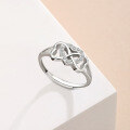 wholesale S925 Sterling Silver Heart Ring for Women, European and American Niche Design Adjustable Open Ring for Shein TEMU Dropshipping and Labeling-0-2