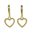 wholesale S925 sterling silver heart pendant ear cuff, fashionable Korean-style sweet and romantic everyday earrings-0-5