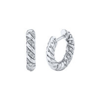 wholesale Metal creative twisted diamond ear hoops, ROXI's trendy exaggerated European-style earrings, hot on Instagram-Platinum