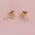 wholesale 10K gold jewelry new moonstone earrings lightweight luxury small stud earrings wholesale from manufacturer-0-1
