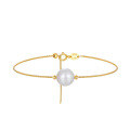 wholesale S925 Sterling Silver & 14K Gold Plated Cultured Freshwater Pearl Bracelet, Minimalist and Versatile Manufacturer Wholesale-0-4