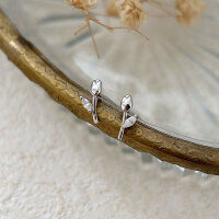 wholesale 999 Silver Rose Flower Stud Earrings for Women, Small and Exquisite, Sweet and Fresh, Trendy and Unique Design-Pure silver earrings