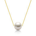 Metal Chain Freshwater Pearl Necklace with Hidden Pendant-0-6