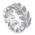wholesale S925 Sterling Silver Leaf Wrap Ring for Women, Hot-Selling Style in Cross-Border E-Commerce, Factory Dropshipping-0-4