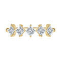 S925 Sterling Silver Geometric Design Moissanite Ring for Women-0-3