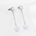 wholesale S925 Sterling Silver Korean Fashion Women's Ear Studs Small Batch Design Long Drop Elegant Earrings Versatile Personality Wholesale-0-3