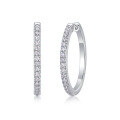 wholesale S925 Sterling Silver Borderless Light Earrings Moissanite New Style Hoop Earrings Hot Sale on Temu Amazon Wholesale Jewelry-0-1