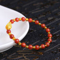 wholesale Gold, Red Agate, Amber Ancient Style Red Jade Stone Handmade Braided Bracelet for Women's Birth Year-0-0
