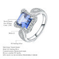 wholesale S925 Silver Luxury Retro Fashion Colorful Crystal Ring, Personalized High-End Gemstone Ring-0-5