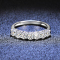 S925 Sterling Silver Moissanite Seven-Star Inlaid Crown Ring-0-0