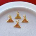 wholesale S925 ancient method gold-plated silver enamel with "Peace Joy Prosperity" ingot, "Wealth Blessing" character, and "Great Luck Great Profit" pendant drop charm-0-1
