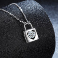 Sterling Silver Moissanite Jumping Heart Pendant Necklace Wholesale-0-0