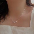wholesale S925 Sterling Silver Bamboo Link Chain with Natural Freshwater Pearls Women's Korean Minimalist Style High-End Delicate Choker Necklace-0-4