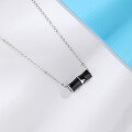 wholesale S925 Sterling Silver Bamboo-Themed Couple's Necklace Set, Men's and Women's Bamboo Pendant with Minimalist Design Engraving Accessories-0-1