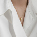 wholesale S925 Sterling Silver Oval Egg-shaped Textured Geometric Minimalist Korean-style Ins Pendant for Women-0-2
