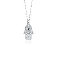 wholesale 925 Sterling Silver Far Fanins。-A2646-White Gold Spinel Blue 925 Silver