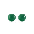 wholesale S925 Sterling Silver Small Green Onyx Geometric Circle Earrings for Women, Ins Style with a Niche and Elegant Vibe-0-5
