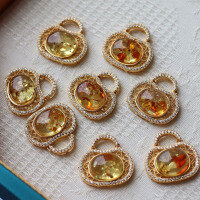 wholesale S925 Silver New Natural Flower Amber Bag Pendant Floral Fresh Necklace New Chinese Style Accessory-Natural Amber Bag Pendant 925 Silver