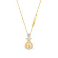 S925 Silver Sand Gold Abacus Pendant Minimalist Necklace-0-3