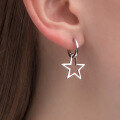 wholesale S925 Sterling Silver Fashion Commute Minimalist Gentle Temperament Hollow Star Earrings-0-3