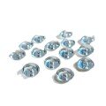 wholesale Metal material flying saucer beads scattered beads spacer beads spacers multi-gem five-element bracelet necklace accessory beads DIY with natural crystal single bead white crystal-0-4