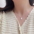 wholesale S925 Sterling Silver Geometric Irregular Cube Necklace for Women, Korean Style Minimalist Luxury Small and Exquisite High-End Versatile Collarbone Chain-0-2
