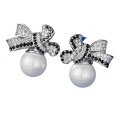 wholesale 925 Silver New Jewelry 10mm Pearl Earrings Fashion Elegant High-end Versatile Earrings for Women-0-4