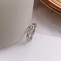 wholesale S925 Sterling Silver Minimalist Smiley Chain Personalized Women's Ring Niche Design Open Adjustable Ring Gift for Best Friend-0-0