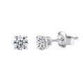 wholesale S925 Sterling Silver Dainty and Exquisite 05/1/2 Carat Moissanite Stud Earrings Four-Prong Setting, Will Not Fade-0-0