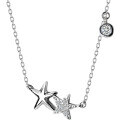 wholesale S925 Sterling Silver Star Necklace Women Korean Style Small Fresh Inlaid Diamond Five-Pointed Star Short Pendant Collarbone Chain D4854-0-4