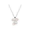 wholesale S925 Sterling Silver Original Design Pure and Alluring Small Fresh Style Lily of the Valley Necklace Women's Collarbone Chain with White Shell Pearl Pendant-0-4