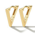 wholesale 925 Silver Jingxu Triangular Personality Ear Clasp Versatile Women's Aloof Advanced Sense Geometric Earrings European and American-0-4