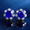 wholesale S925 silver jewelry new inlaid 80 nm blue earrings-0-1