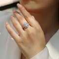 Metal Overlay Stackable IMS Silver Moissanite Ring Custom Processing-0-2