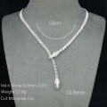 wholesale 925 Silver Gold-Plated Necklace with High-Carbon Diamond, Baogia Emerald, Serpent Design, Unique Women's Collarbone Chain-0-1