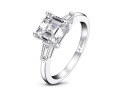 wholesale [S925 Sterling Silver Ring] French Audrey Hepburn Style Luxury 5-Carat Cocktail Ring for Women, Exaggerated Design-0-7