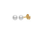wholesale S925 Sterling Silver Cloud-Pull Earrings with Simple Design Near-Round 3-6mm Freshwater Pearls, Korean Style Manufacturer-0-8