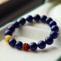wholesale Metal material first, natural old mine lapis lazuli about 10mm single-strand bracelet original DIY bracelet simple, fashionable, and versatile-0-2
