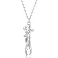 wholesale 925 Sterling Silver Lovers Embracing Pendant Necklace, An Amazon Best-selling Emotional Jewelry-S925 sterling silver small 925 silver