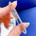 wholesale High-carbon metal jewelry new full diamond bracelet NIS simulated diamond 3mm pave chain-0-2
