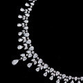 wholesale 925 Silver White Teardrop 7*11 Dingdong Clear Spring Water 2ct High Carbon Diamond Necklace for Women-0-1