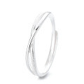 wholesale S925 Sterling Silver Korean-style Minimalist Small Fresh Irregular Unique Design Simple Cold-toned Ring-0-5